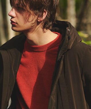 JOSEPH ABBOUD MOUNTAIN 【サスティナブル/ECO撥水/ECOファー/９ポケット】ナイロンピーチダウンコート ダークブラウン系