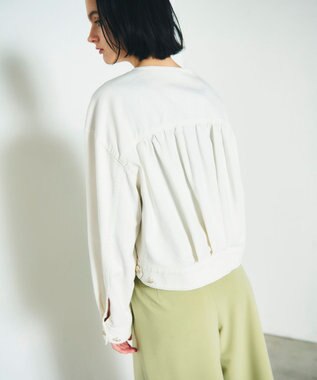 GRACE CONTINENTAL メタル釦デニムジャケット ホワイト