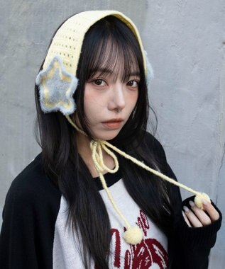 WEGO スターニットイヤーマフ ライトイエロー