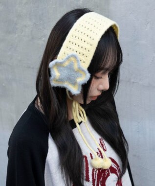 WEGO スターニットイヤーマフ ライトイエロー