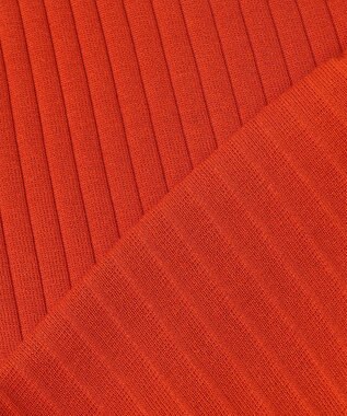 自由区 【アンサンブル対応・洗える】ハイツイストコットンアセテート カーディガン ダークオレンジ