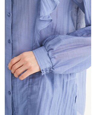 Green Parks フリルブラウス Blue