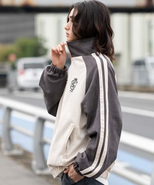 WEGO 【ユニセックス着用ITEM】フェイクスウェードトラックジャケット グレー