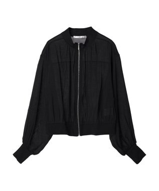 Green Parks Ｂ．シアーギャザーブルゾン Black