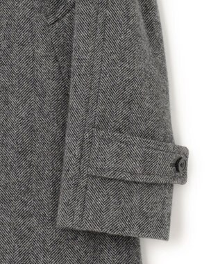 J.PRESS MEN 【JAPAN TWEED with REAL SHETLAND】ヘリンボーン バルカラーコート ブラック系2
