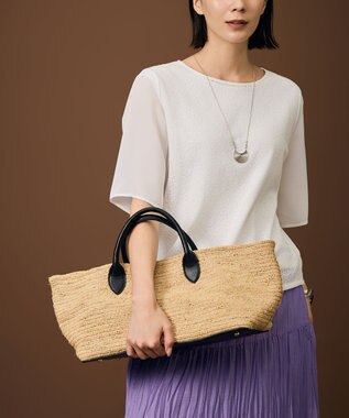 自由区 【SHIHOさん着用・可変デザイン・季節を彩る素材】ワイドライフィア トートバッグ