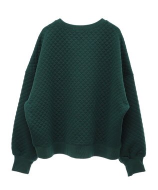 Green Parks ショート丈キルトロゴプルオーバー Green