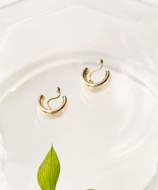 Phoebe 【金属アレルギー対応】【痛くないシリーズ】モードミニマルフープライトフィットイヤリング　ゴールド ゴールド