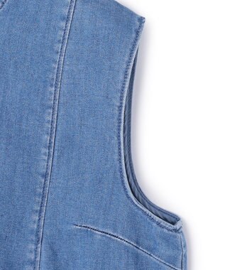 UNFILO 【野呂佳代さん着用】UNFILO DENIM light ノースリーブブラウス ブルー