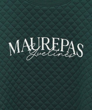 Green Parks ショート丈キルトロゴプルオーバー Green