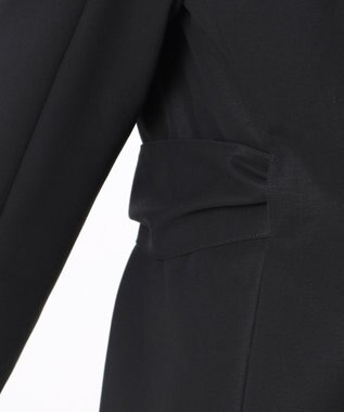 23区 L 【エステータ】コットンダブルクロス ノーカラージャケット ブラック系