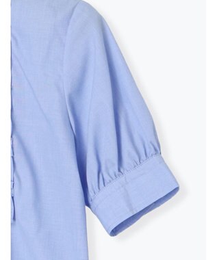 Te chichi フロントフリル5分袖ブラウス サックスブルー