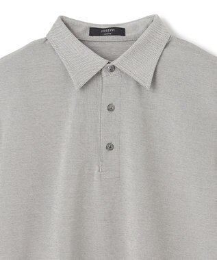 JOSEPH HOMME 新素材【ビジネスに使える】クリアコットンカノコ　ポロシャツ ライトグレー系