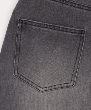 WEGO フリンジロングスリットデニムスカート デニムブラックソノタ