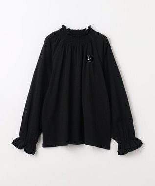 組曲 KIDS 【150-160cm】シャーリング Tシャツ ブラック系