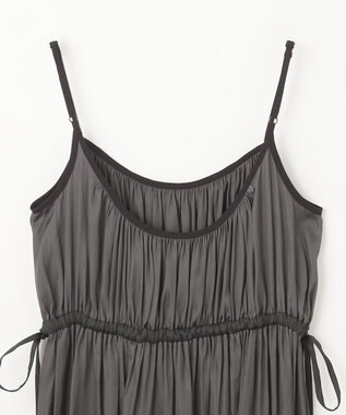 GRACE CONTINENTAL ギャザーキャミソールワンピース グレー