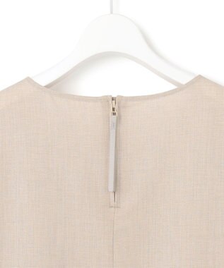 23区 【洗える】トリアセスラブストレッチ フレンチスリーブ ブラウス ベージュ系