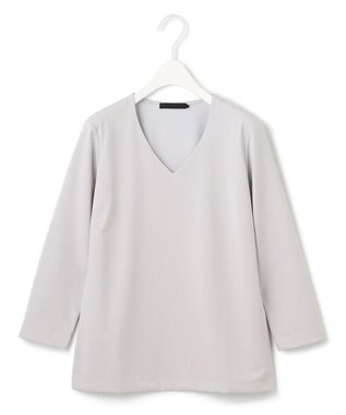  【洗える】スーペリアジャージー Vネックプルオーバー