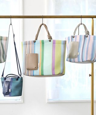 ROOTOTE 1084【手洗い可能】SC.デリ.ストライプ.ウエッファ-B 03：ラベンダー