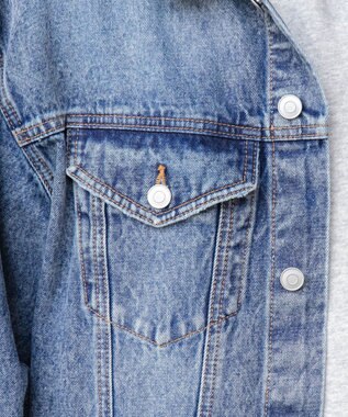 WEGO 【ユニセックス着用ITEM】BIGデニムジャケット デニム淡加工色