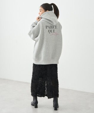 earth music&ecology アソートロゴフーディー Gray Mixture