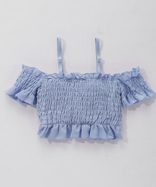 OP／FILA 【repipi armario】オフショルトップスセパレート水着 ブルー