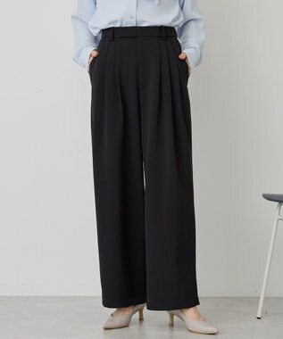 AMERICAN HOLIC 【イージーケア】タックストレートパンツ