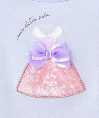 ANY KIDS しゃらしゃらモチーフ Tシャツ サックスブルー（ドレス）