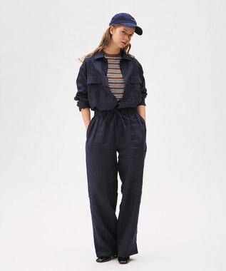 LENO LINEN WORK SHIRTS《UNISEX》リネンワークシャツ NAVY