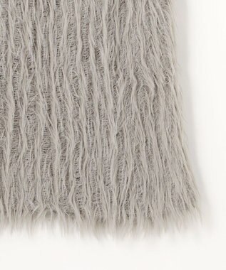 NAVE 【ReNAVE・洗える】メルティーシャギーニット スカート ライトグレー系