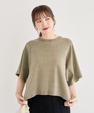 Green Parks ・ＳＵＧＡＲ　ＳＰＯＯＮ　ワイドスリーブＴＥＥ Khaki