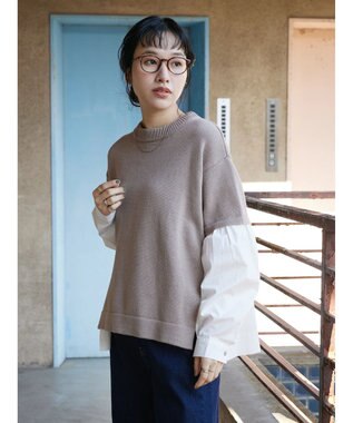 CRAFT STANDARD BOUTIQUE シャツドッキングニットプルオーバー