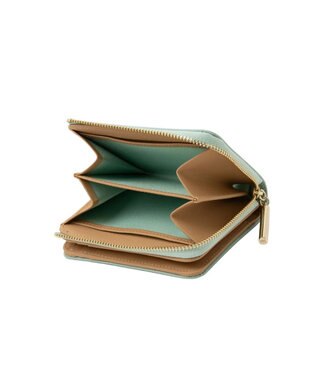 LANVIN en Bleu リュクサンブールハート 二つ折りLファスナー財布 ミント