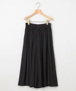 組曲 L 【WEB限定カラーあり】ギャザーライトデシン パンツ ブラック系