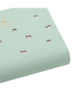 LANVIN en Bleu リュクサンブールハート 二つ折りLファスナー財布 ミント
