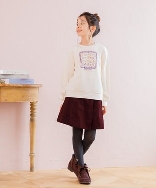 組曲 KIDS 【150-160㎝】コーデュロイ キュロット ワイン系