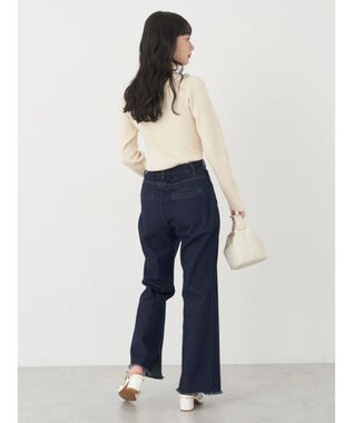 earth music&ecology フロントポケットフレアデニム Indigo