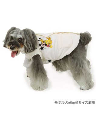 PET PARADISE ディズニー ミッキーマウス 遠赤外線 軽量ふわ ベスト 小型犬 ホワイト