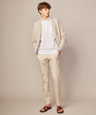 JOSEPH ABBOUD 【キングサイズ・ウエストも伸びる！】オーガニックストレッチ パンツ アイボリー系8