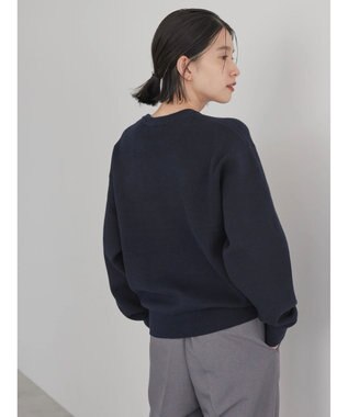 AMERICAN HOLIC サガラ刺繍ミラノリブニットプルオーバー Navy