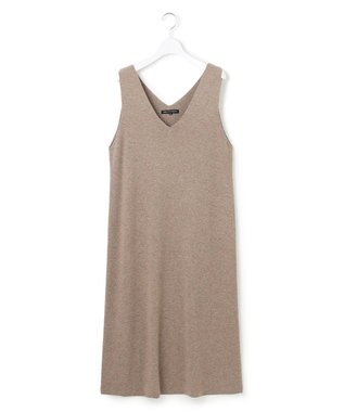23区 L 【洗える】レイヤードニットツイン ワンピース ブラウン系