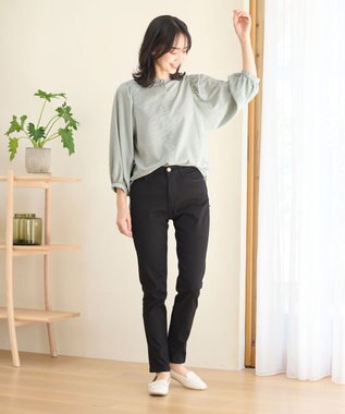 ANY 【美脚見え/お腹周りスッキリ】スタイルアップスキニー ブラック系