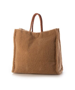 UNBILLION カシュカシュ cachecache / ボア刺繍リバーシブル2wayトート キャメル