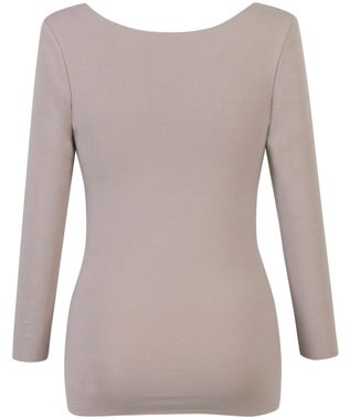 Wing あったかインナー 綿100％(肌側) アウターにひびきにくい ムレにくい 【綿の贅沢 ここちフラット】 8分袖 長袖 秋 冬 EL4872 ウイング／ワコール ブラウン