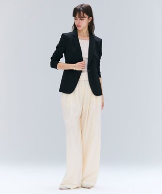 BEIGE， 【洗える/セットアップ対応】SPIGA / イージータックワイドパンツ Ecru