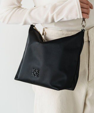 russet シンプルショルダーバッグ【クラウズナイロン】(CE-1467) Black
