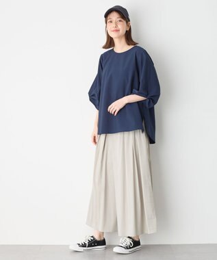 ANY L 【洗濯機可能/接触冷感/UVケア/イージーケア/ウエストゴム】清涼リラックススカーチョ グレージュ