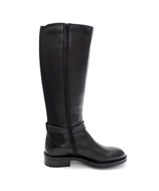 Pointer 本革ベルトデザイン 裏起毛 ロングブーツ ブラック