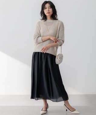 23区 ファスナー キルティング ショルダーバッグ ベージュ系