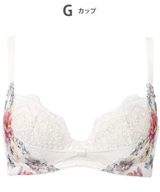 WACOAL ブラジャー 【リボンブラ 脇すっきり】 脇高設計 着やせシルエット 動いても谷間キープ Gカップまで対応 大きいサイズ レディース BXB443 /ワコール